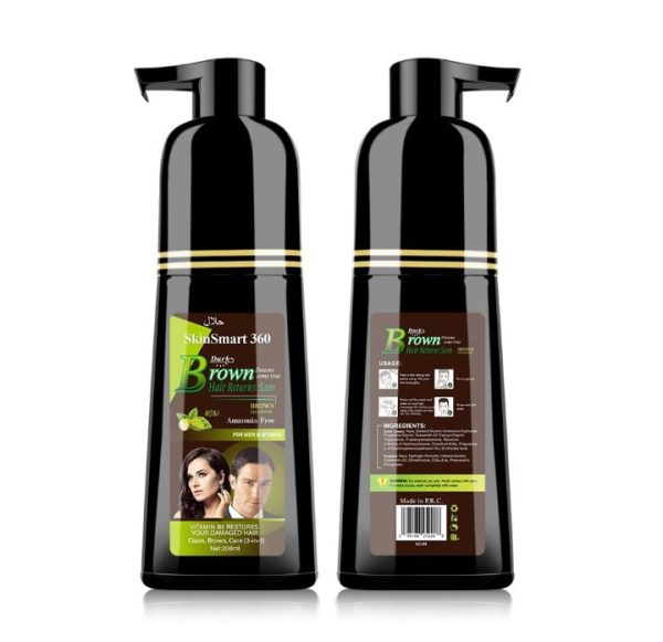Natural Black and Brown Hair Color Dye Shampoo – Men & Women | 200ml - Image 2