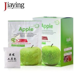 New Imported Apple Hair Color 72H Natural Black Ammonia Free – 30ml Each (Pack of 10)
