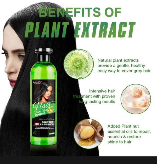 Lichen Hair Color Gel – Natural Brown with Argan Oil | 500ml (2 × 250ml) - Image 3