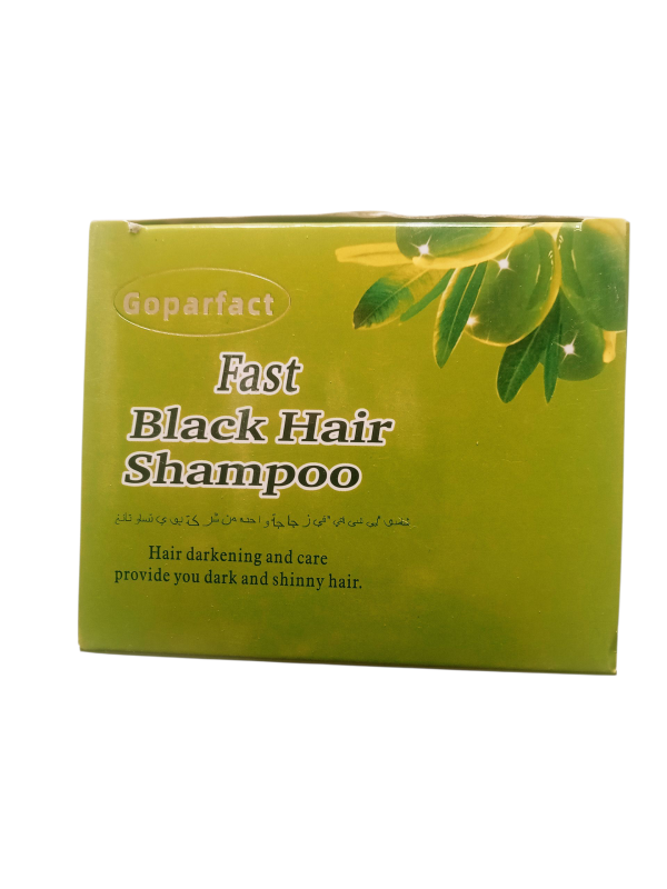 Goparfact Fast Black Hair Color Shampoo | Instant 10 Min Hair Dye | Dark & Shiny Hair Care –1 Pack, ا - Image 4