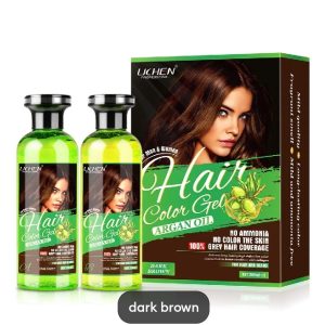 Lichen Hair Color Gel – Natural Brown with Argan Oil | 500ml (2 × 250ml)