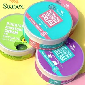 3 pack Soapex Nourishing Moisturising Cream 220ml | Avocado Oil & Organic Extracts | Moisturizing, Soothing & Non-Greasy | Hydrates, Refreshes & Nourishes All Skin Types