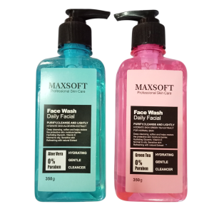 “MaxSoft Face Wash – 2 Pack (Aloe Vera & Green Tea