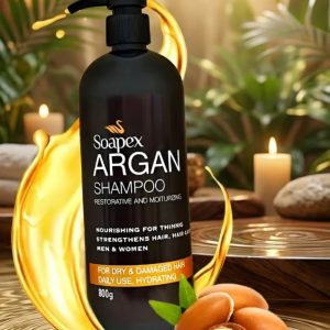 Soapex Argan Shampoo: Restorative & Moisturizing Formula for Soft, Shiny, and Healthy Hair